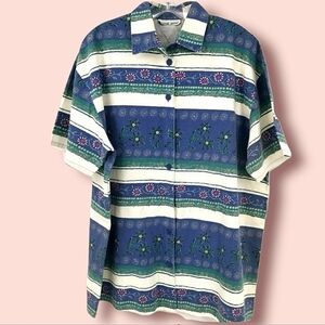 Cotton Ginny Women's 2X Casual Boho Floral Top